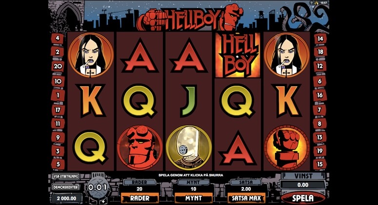 Spela Hellboy med bonus och free spins