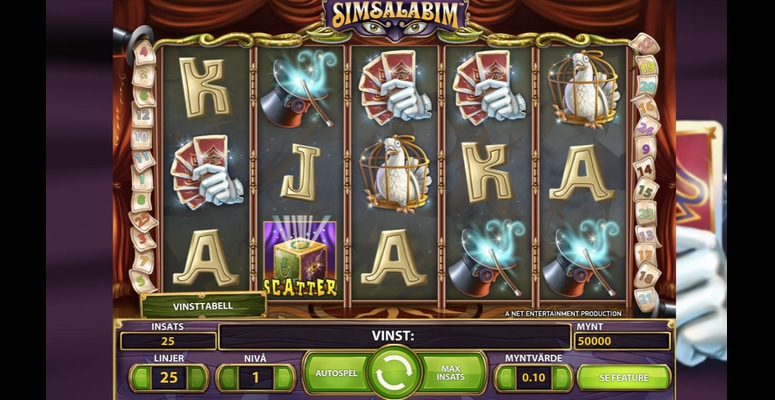 Vinn free spins och bonus på Simsalabim