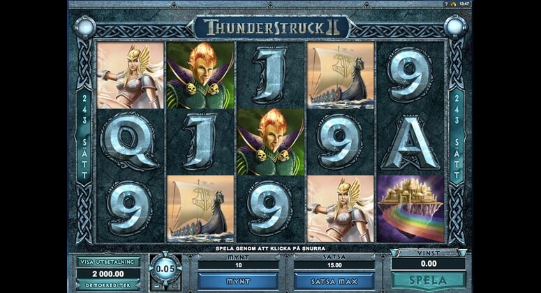 Vinn bonus och free spins på Thunderstruck 2