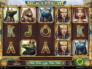 Gratisspin när du spelar för mer än 250 kronor på legacy of Egypt