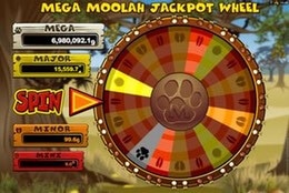 Jackpotthjulet på Mega Moolah