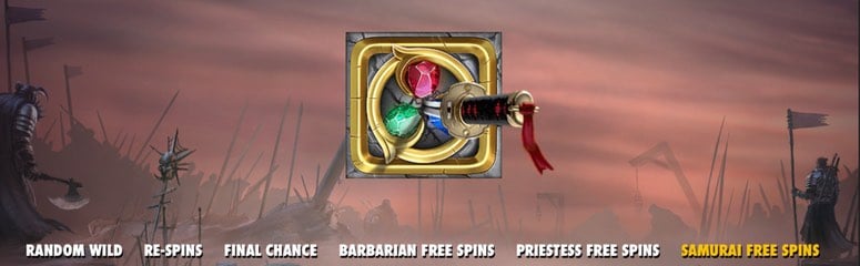 Bonus och free spins i Warlords: Crystals of Power