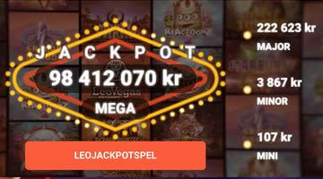 Status på LeoJackpot just nu