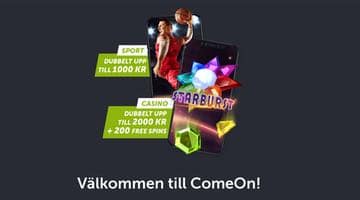 Nya casinobonusen hos ComeOn