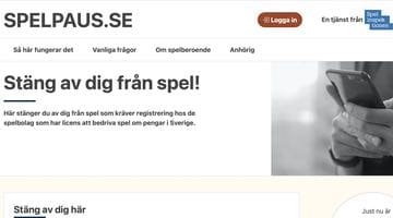 Bild på nya versionen av Spelpaus.se