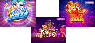 Bild på exklusiva slottarna Hyper Joker, House of Jokers och Hyper Joker Star