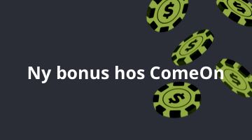 Texten "Ny bonus hos ComeOn" plus casinomarker som ramlar ner.