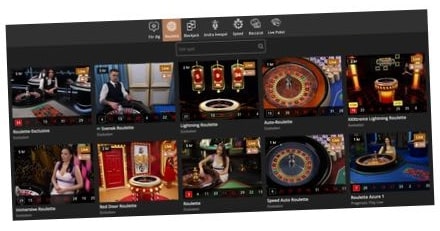 Bild på hur roulettespel i Storspelares live casino