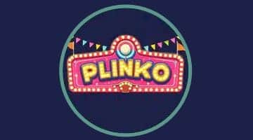Bild på en rund skylt med texten Plinko