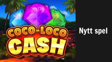Bild på loggan till Coco-Loco Cash. Intill loggan står det "Nytt spel"