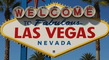 Berömda Las Vegas-skylten "Welcome to Fabulous Las Vegas"