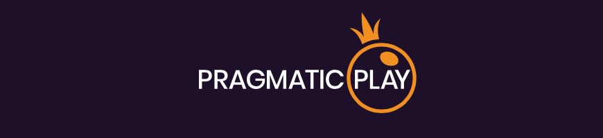 Bred bild med Pragmatic Plays logga mot mörk bakgrund