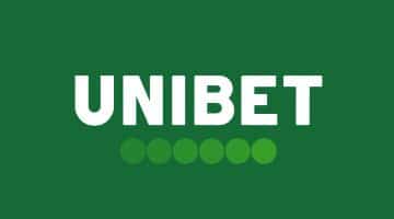 Loggan för unibet mot grön bakgrund