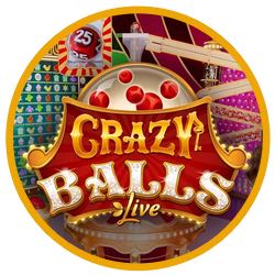 Loggan för spelet Crazy Balls från Evolution