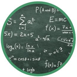 Bild med matematiska formler och uträkningar som symboliserar uträkning av odds i tärningsspel