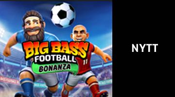 Bild på sloten Big Bass Football Bonanza. Till höger i bilden står det "Nytt".
