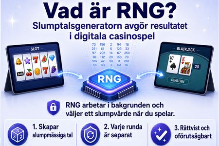 Illustration som förklarar vad RNG i casinospel är för något.