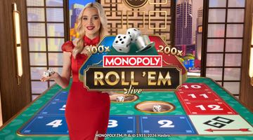 Bild på spelet MONOPOLY Roll ’em från Evolution.